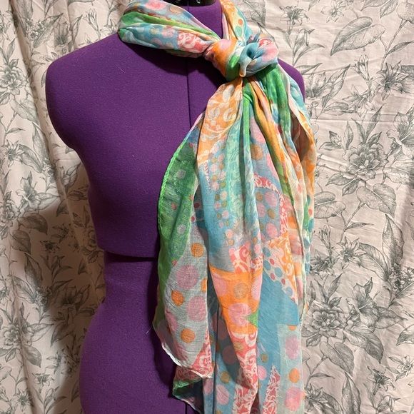 Colorful Patterned Scarf - Picture 1 of 3